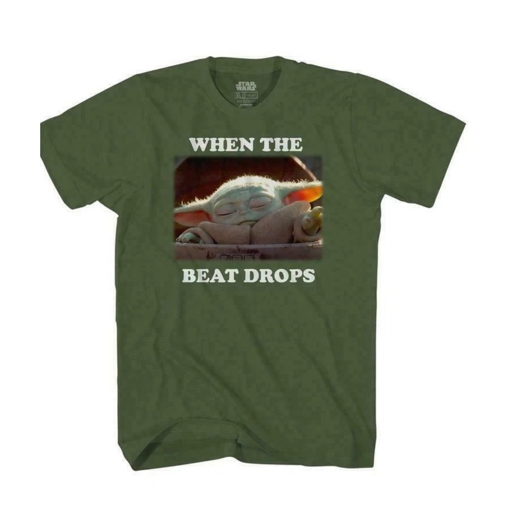 Star Wars The Child‎ Baby Yoda Men Medium M Olive Green NEW Graphic Tee